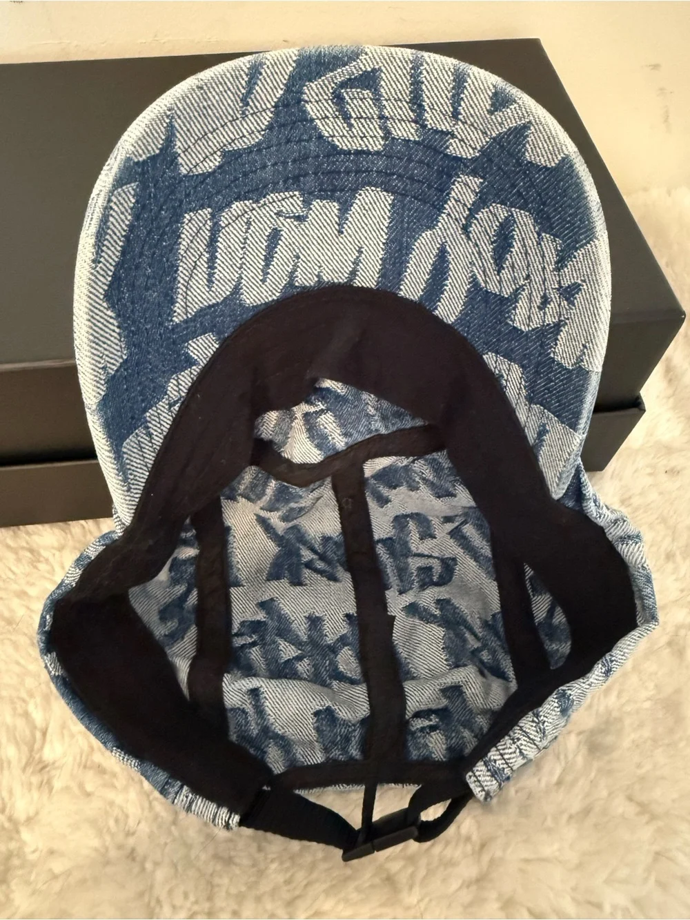 Supreme Fat Tip Jacquard Denim Camp Cap